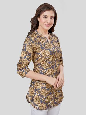  crepe printed short kurti 4