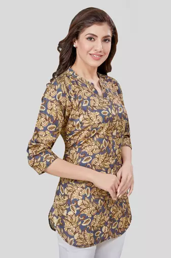  crepe printed short kurti