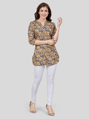  crepe printed short kurti 5