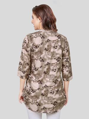  crepe printed short kurti 2