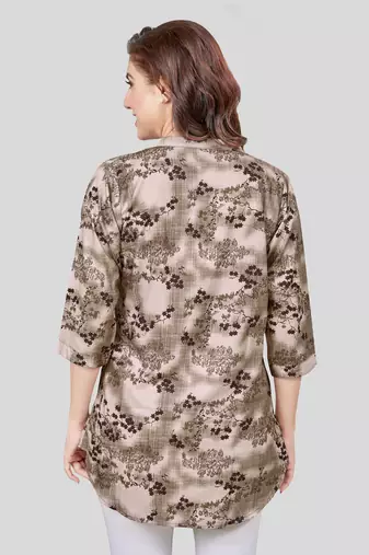  crepe printed short kurti