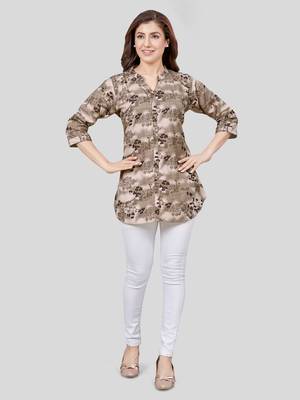  crepe printed short kurti 5
