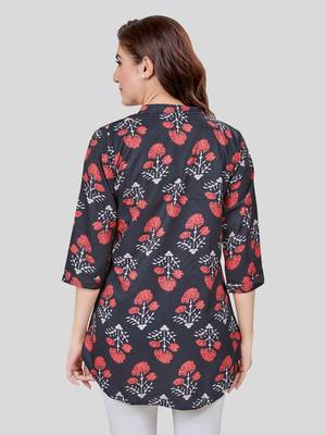  crepe printed short kurti 2