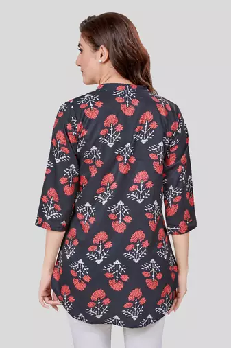  crepe printed short kurti