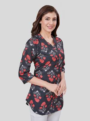  crepe printed short kurti 4