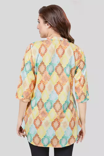  crepe printed short kurti