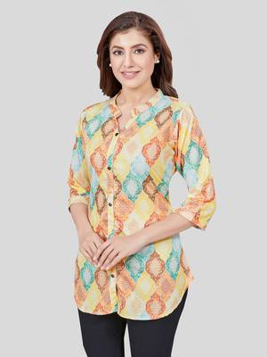  crepe printed short kurti 3