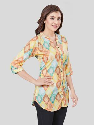  crepe printed short kurti 4