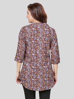  crepe printed short kurti 2