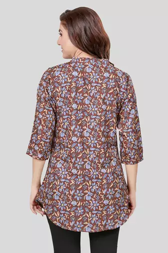  crepe printed short kurti