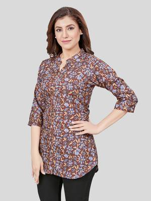  crepe printed short kurti 3