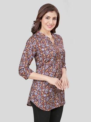  crepe printed short kurti 4