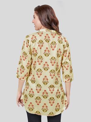  crepe printed short kurti 2