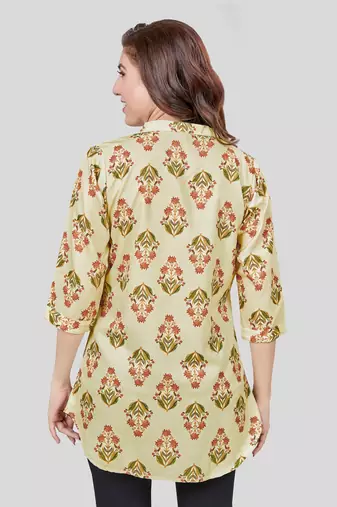  crepe printed short kurti