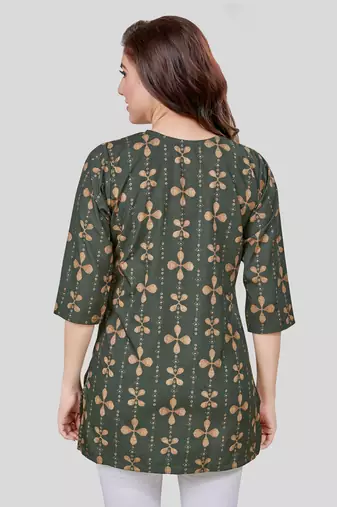  crepe printed short kurti