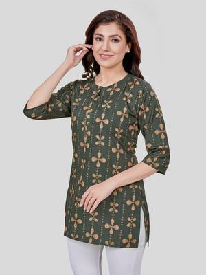  crepe printed short kurti 3