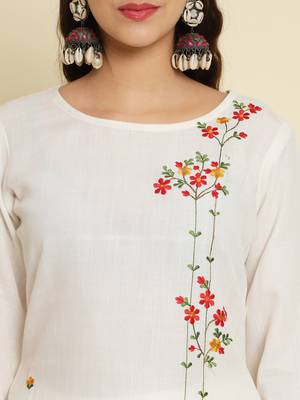   women kurta and trousers pant set cotton blend 4