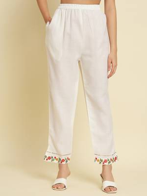   women kurta and trousers pant set cotton blend 5