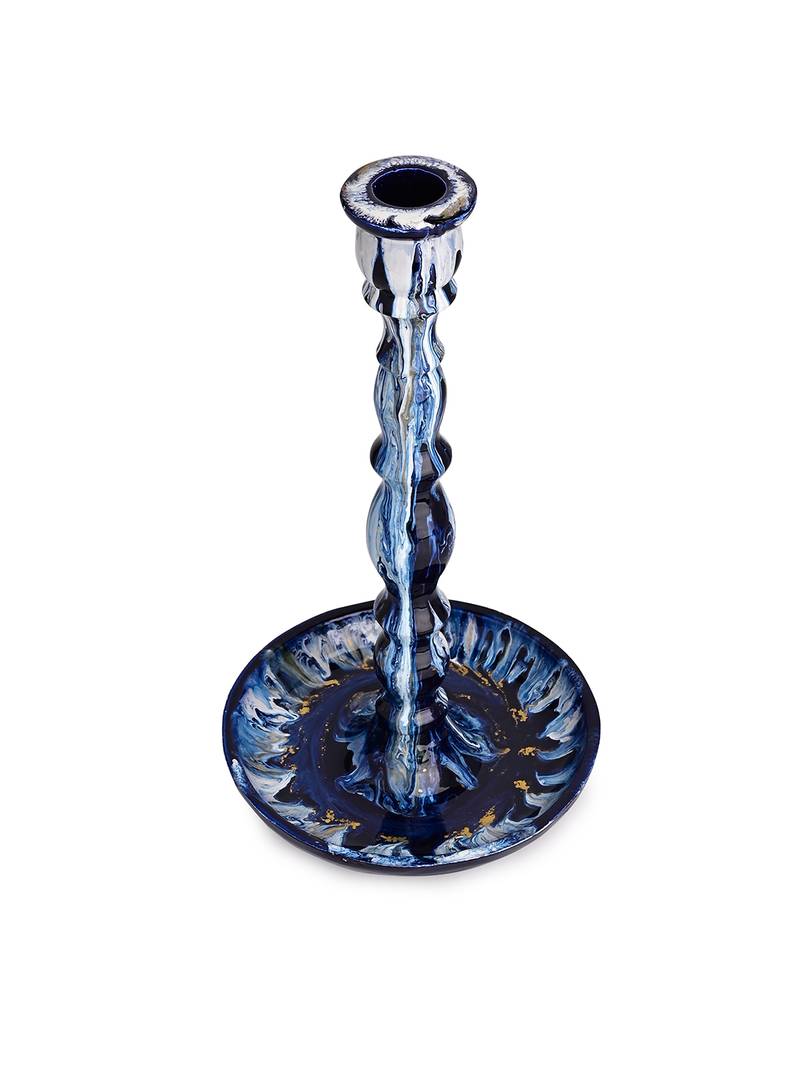 Sapphire Shine Candle Holder