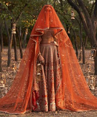 Rust Lehengas 1