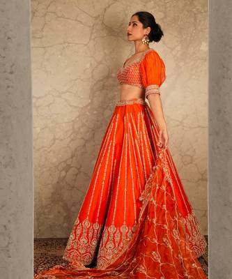 Orange Lehengas 1