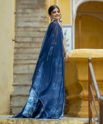 Noori Blue Kali Lehenga 2