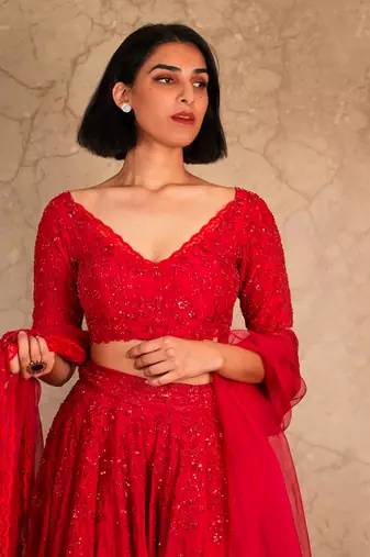 Red Lehengas