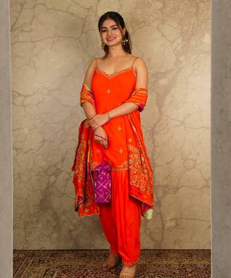 Orange Kurta Sets 1