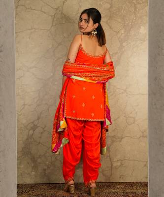 Orange Kurta Sets 3