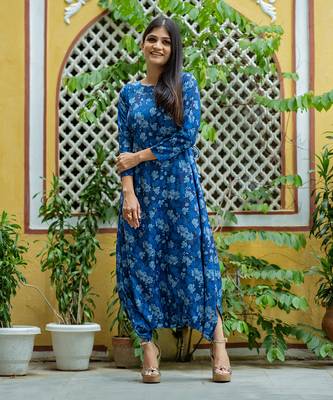 Midnight blue dhoti jumpsuit 1