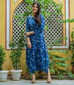 Midnight blue dhoti jumpsuit