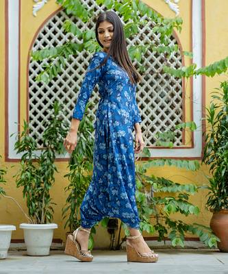 Midnight blue dhoti jumpsuit 2