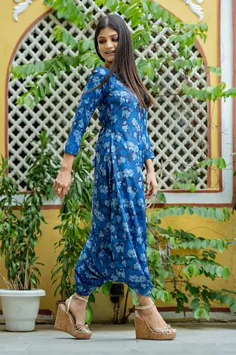 Midnight blue dhoti jumpsuit