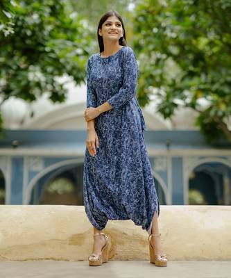 Twilight blue dhoti jumpsuit 1