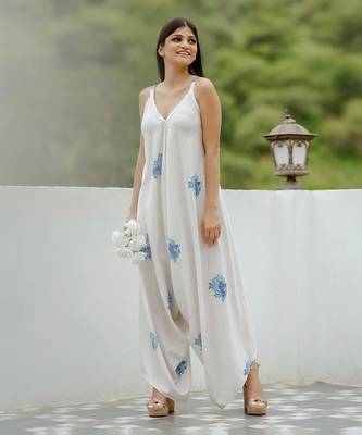 Seashell cream palazzo jumpsuit 1