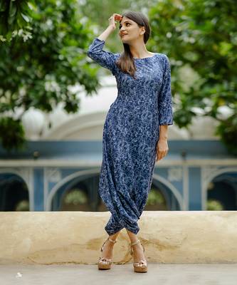 Twilight blue dhoti jumpsuit 3