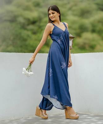 Twilight blue palazzo jumpsuit 3