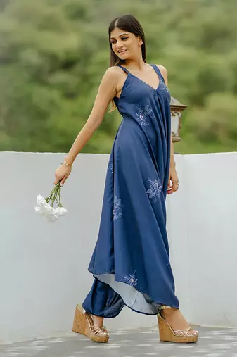 Twilight blue palazzo jumpsuit