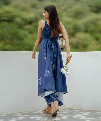 Twilight blue palazzo jumpsuit 4