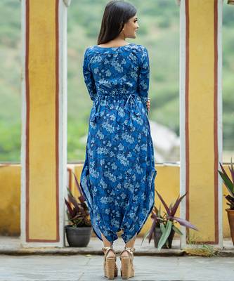 Midnight blue dhoti jumpsuit 5