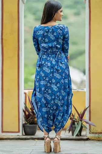 Midnight blue dhoti jumpsuit