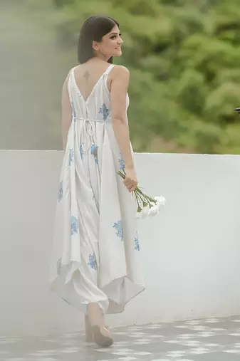 Seashell cream palazzo jumpsuit