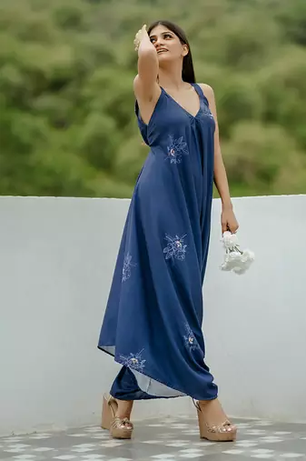 Twilight blue palazzo jumpsuit
