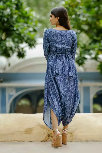 Twilight blue dhoti jumpsuit