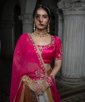 Gold & Silver Cancan Lehanga Set 2