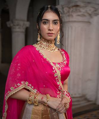 Gold & Silver Cancan Lehanga Set 3