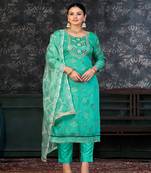 GreenGeorgette Salwar Kameez