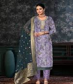 LavenderGeorgette Salwar Kameez