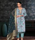 greenGeorgette Salwar Kameez