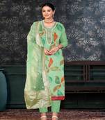 GreenGeorgette Salwar Kameez
